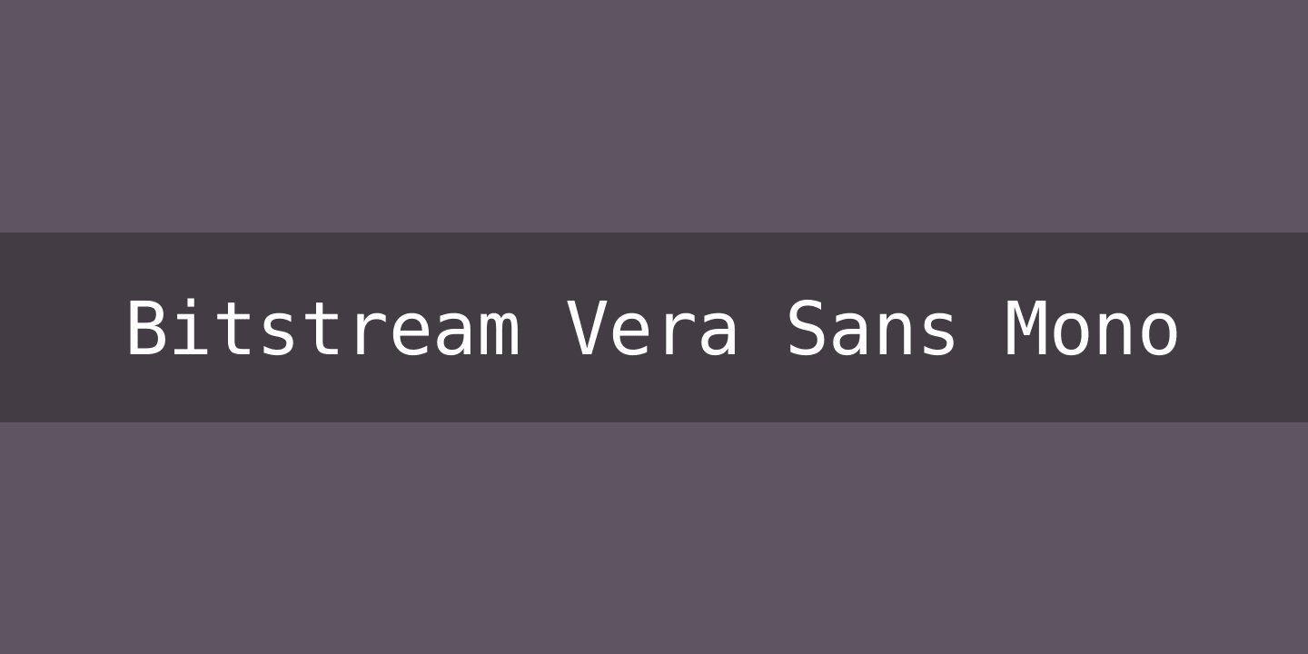 Шрифт Bitstream Vera Sans Mono